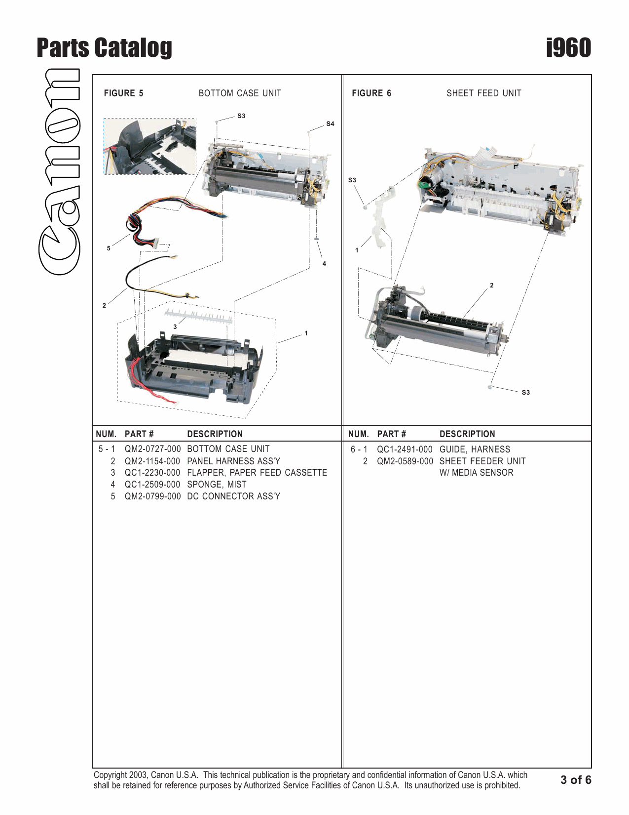 Canon PIXUS i960 Parts Catalog Manual-4